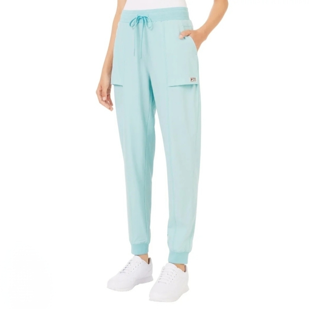 Fila Joggers Jersey Lined Pants Women's XS LIght Green Blue